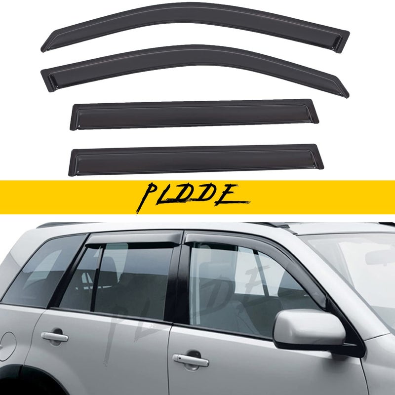 PLDDE Rain Guards Compatible with 2003 2004 2005 2006 2007 2008 Pilot Side Window Visor Wind Deflector Vent Visors Car Accessories Tape-On 4pcs - Image 1